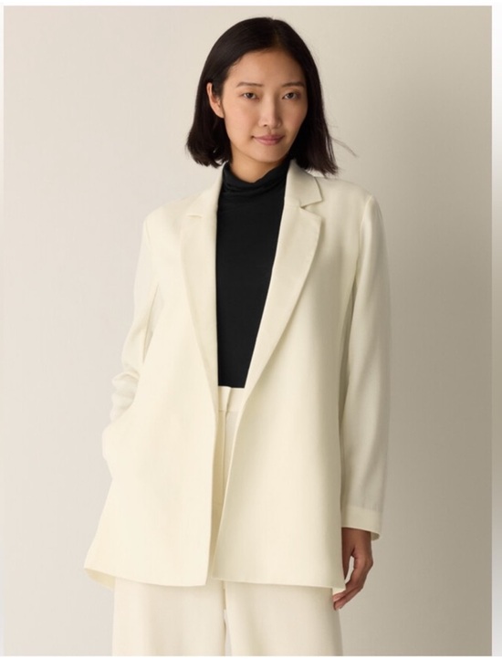 Eileen Fisher Jackets & Blazers - NWT Eileen Fisher Stretch Wool
Crepe Long Blazer